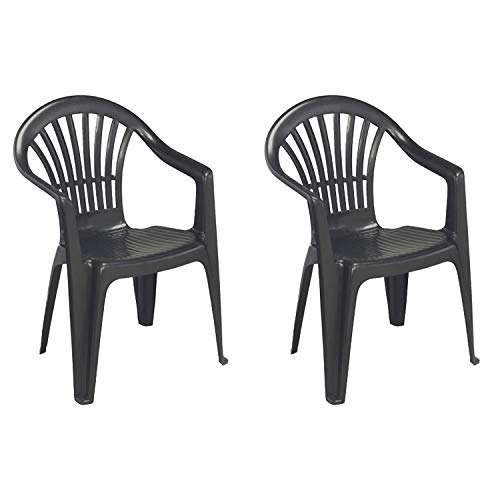 Mojawo 2er Set Stapelstuhl Gartenstuhl Altea Bistrostuhl Gartensessel...