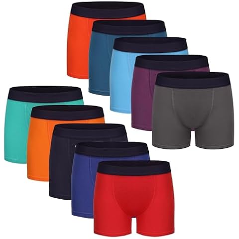 Boys Boxer Shorts 10 Pack Cotton Blend Boy's Boxers Underwear Cover