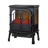 Chimenea de Vapor de Agua Calentador de chimenea eléctrica, PTC Calefacción de cerámica, simulación dinámica 3D llama de dos colores, con protección contra sobrecalentamiento Chimeneas Atomizadas 3d