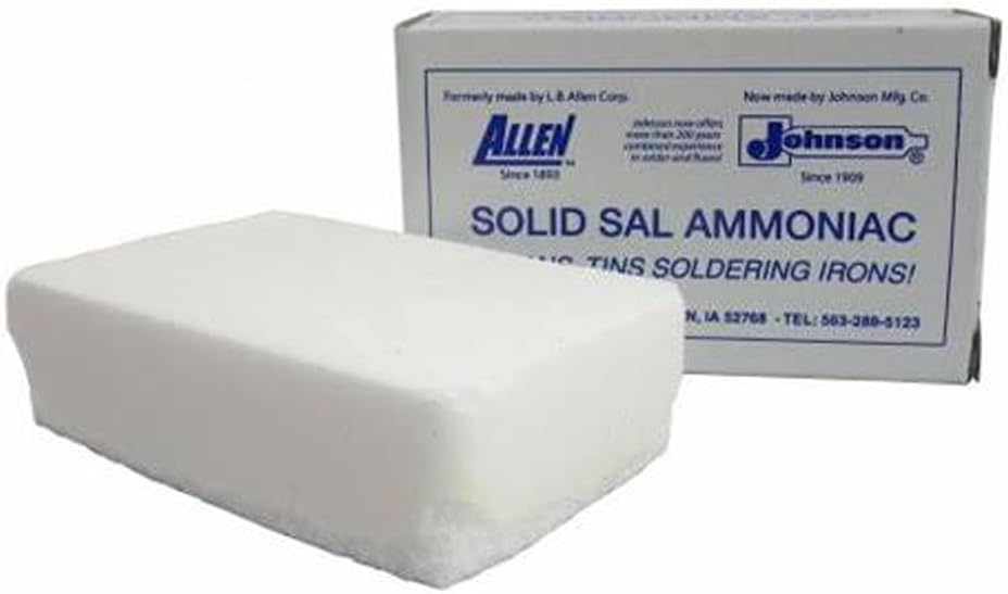 1/2 lb. Sal Ammoniac Tinning Block, Cleans and Tins Soldering Iron Tips for Longer Life