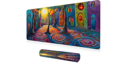 Grand tapis de souris 1000x500mm Chalet Soleil pour décorer votre bureau