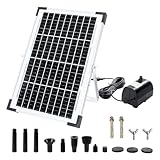 Fontaine solaire de bassin de 10 W, pompe solaire de 1350 l/h avec cordon d'alimentation de 5 m, pompe solaire pour étangs de jardin, piscine