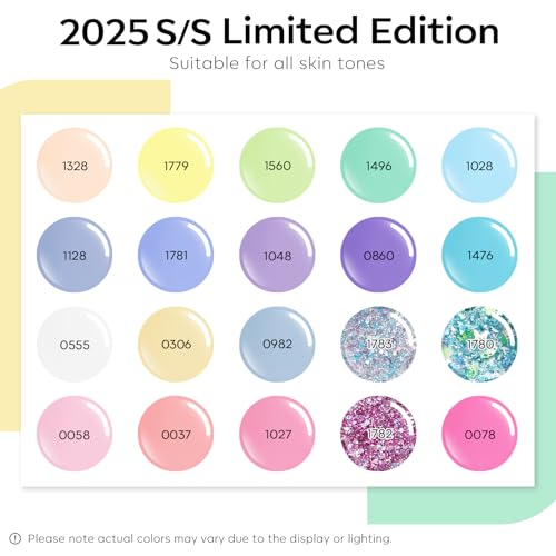 Image of modelones 24 Pcs Gel Nail Polish, 20 Colors Summer Gel Polish Set Magenta Bright Glitter Hot Pink Neon Gel Nail Polish Colors with Bond Primer Glossy & Matte Top Base Coat Manicure DIY Gifts for Women