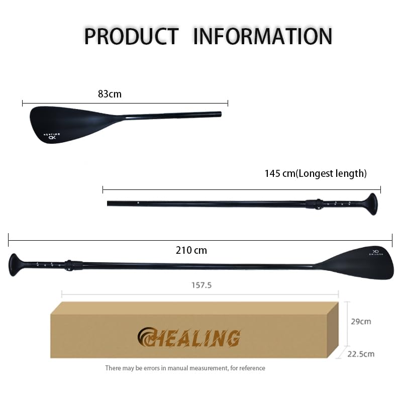 Amazon | KHEALING カヤック パドル カーボン ボート用 210cm 炭素繊維 