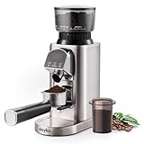 Olayks Conical Burr Coffee Grinder Electric with Electronic Timer, Anti-Static, Coffee Grinders for Home Use, Adjustable Conical Burr Mill with 48 Precise Settings for Espersso/Drip/French Press