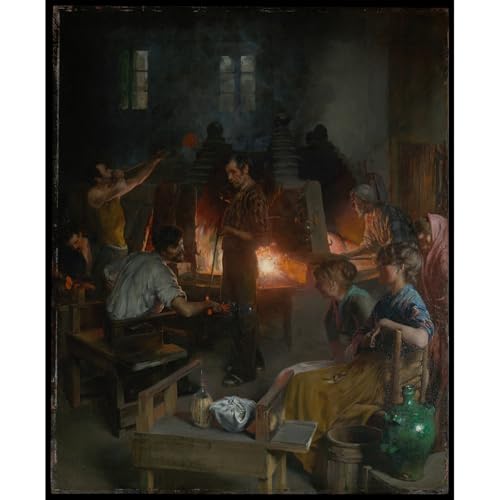 ArtDirect Murano Glass Blowers Art Print by Charles Ulrich