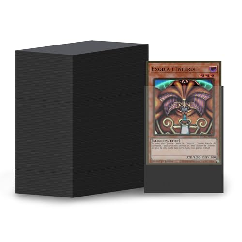 400Pcs Soft Card Sleeves Standard Size 66 x 91 mm Black Penny Sleeves for Magic The Gathering,Yugioh, MTG, Trading Card Sleeves Clear Deck Protectors Card Waterproof Dustproof Wear-Free