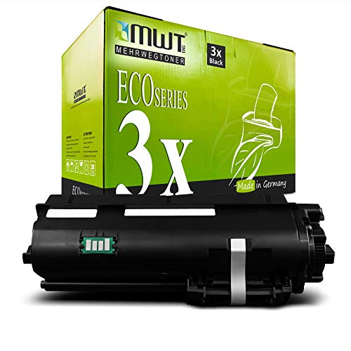 Mehrwegtoner 3 x Toner Cartridges Compatible with Utax P-4020 MFP P-4025w MFP P-4026iw Equivalent to 1T02S50UT0 Black with Approx. 7,500 Pages