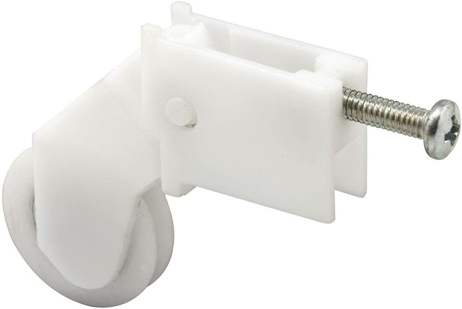 Prime Line B645 Adjustable Concave Edge Sliding Door Roller Assembly, 1 in Dia x 1/4 in W, Nylon6