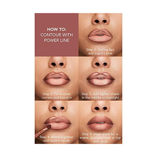 BUXOM Power Line Plumping Lip Liner, Long Lasting and Retractable Lip Liner, Moisturizing with Peptides and Vitamin E for Plump, Cruelty Free