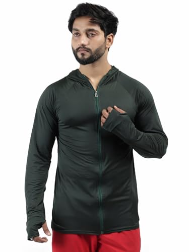 Image of Diamond Fashion Men's Gym Hoodie Jacket | Lightweight Stretchable Activewear for Workout, Running & Fitness | Quick Dry Full Zip Sports Hoodie for Men