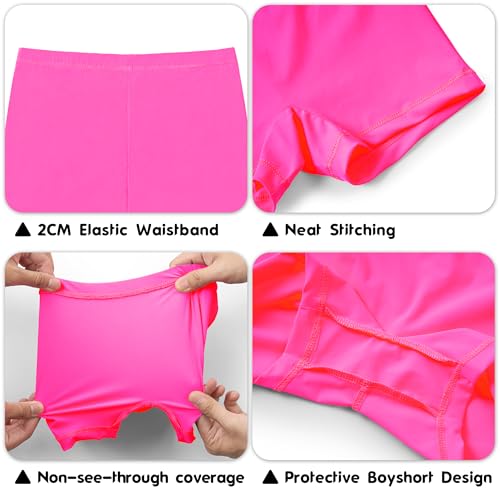 Image of QBK Toddler Girls Swim Shorts 2T-14 Boyshort Swimsuit UPF 50+ Quick Dry Rash Guard Swim Bottoms