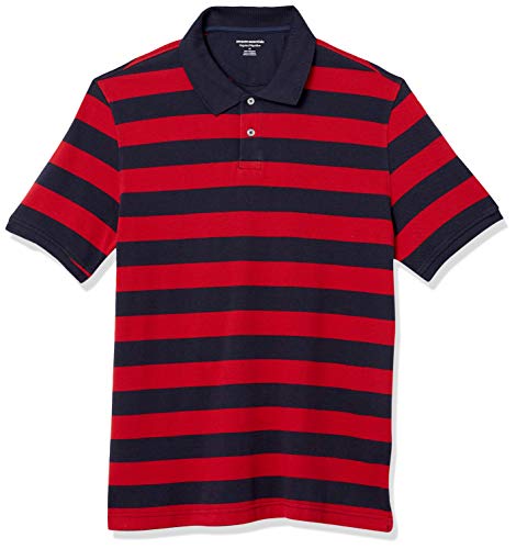 Amazon Essentials Polo en Coton Piqué à Coupe Classique (Grandes Tailles Disponibles) Homme, Bleu...