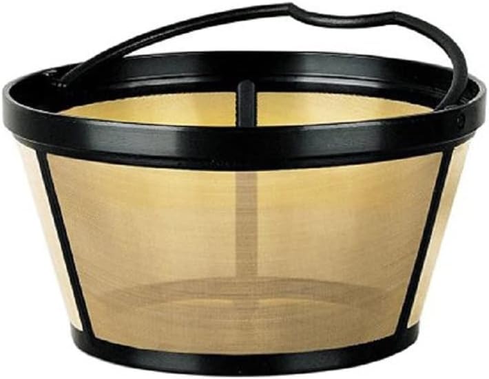 Permanent 4-Cup Basket Shape Gold Tone Coffee Filter fits Mr. Coffee 4-Cup Coffeemakers