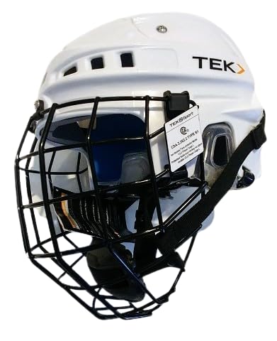 V3.0 Hockey Player Helmet with cage - White (X-Large)