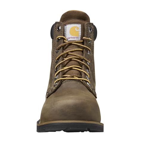 Carhartt Frontier Men's 6" Leather Composite Toe Work Boot, Safety Slip Resistant and Waterproof, Mossy Brown - 8.5 W4