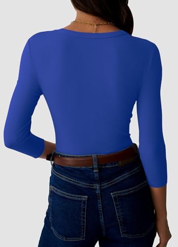 GKBK Women's 3/4-Sleeve Ribbed Scoop-Neck Top - 4.99- 9.59 w/ Code + 40% Off Code L6NCSHZ4 - image 4