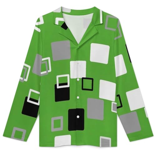 Mens Pajama Set, Soft Button Down Pajamas, Long Sleeve Pjs Sleepwear Loungewear Comfy Sleep Sets3