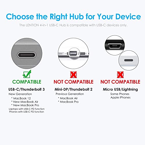 Image of Vaku Luxos USB Type C Hub QUARDO 4IN1 multiport USB 3.0 High-Speed Adapter connector (5GBPS) data transfer Converter Extension Compatible with Macbook Air Pro, Laptop & Other Type C Devices