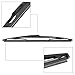 X AUTOHAUX Rear Windshield Wiper Blade Arm Set for Peugeot 206 1998-2011 - 370mm 15inch