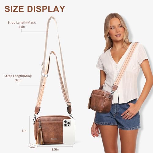Bluome Small Crossbody Purse for Women – Multi Pocket Travel Purses Crossbody Bag Shoulder Handbags with Adjustable Strap2
