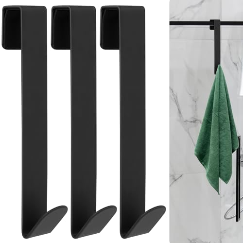 3 Pcs Crochets de Porte de Douche, Crochet Serviette Salle de Bain, Accroche Serviette Salle de...