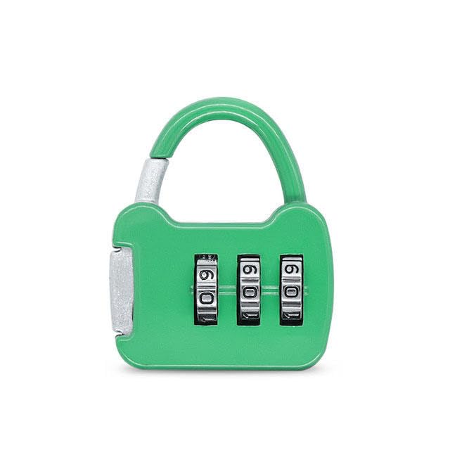 Image of QUIRA 3-Digit Combination Padlock,Security Lock, Resettable Code for Gym Lockers and Luggage (Green)