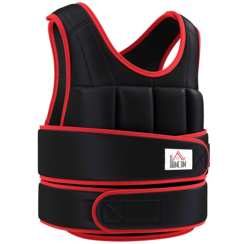 Image of HOMCOM 20kg Weighted Vest Adjustable Running Vest 38 Weight Bags Red