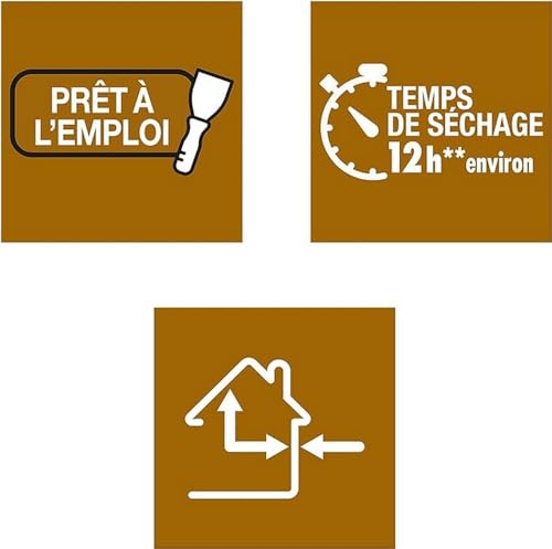 Sader Holzspachtel aus Paste – Spachtelmasse für außen und innen – zum Füllen von Löchern und Rissen bis zu 1 cm – Holzpaste ohne Lösungsmittel – Holzfarbe – 1 Tube 330 g