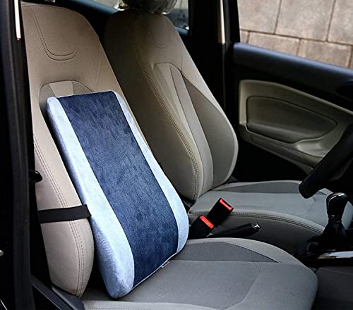 Image of ZAXTY Back Rest Lumbar Full Support for Chair Back Pillow for Car Best Use For Office Home Travel Cars Seat Provides Low Back Support Improves Posture Provides Comfort |Blue|Universal