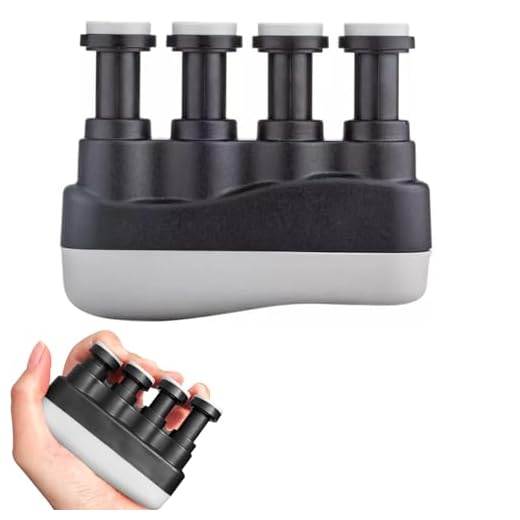 Entrenador de Dedos,Ejercitador del Dedo,Entrenador de Dedos Guitarra,Guitarra Dedo Ejercitador,para Practica de Guitarra Escalada de Roca Entrenamiento y Fisioterapia (Gris)