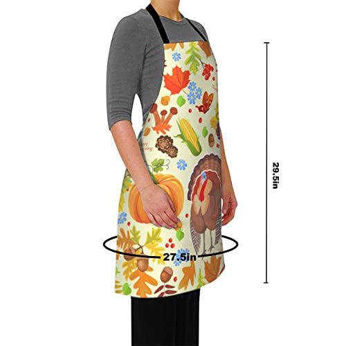 Oxpaynop Thanksgiving Aprons For Women Men Happy Thanksgiving Decorations Turkey Pumpkin Fall Decor, Cooking Grilling Kitchen Apron Gifts For Dad Mom #TOP1