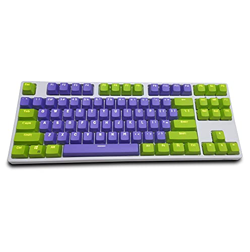 Keycaps 87 tasti PBT Copritasti Tastiera meccanica Doppio retroilluminato Parola trasparente da gioco per layout USA per Cherry MX vendi solo copritasti