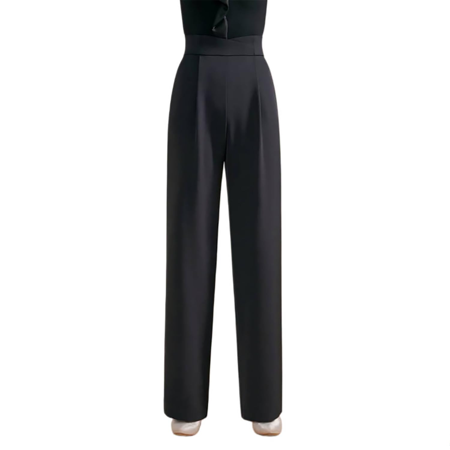 Pantalones Baile Latino Mujer Pantalones Anchos Baile De Salón Ropa De Baile Entrenamiento Diario Estándar Nacional para Mujer