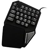 Mini Small Gaming Mechanical Keyboard, One-Hand 30keys Game Layout Keypad with Feel Wide Hand Rest for Computer Game