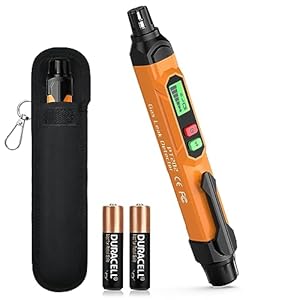 Gas Leak Detector, TECHAMOR PT202 Portable Natural Gas Leak Alarm Locate Gas Leaks of Combustible Gases Like Methane, LPG, LNG, Fuel for Home(Includes Battery x2 & Carrying Pouch) (Orange)