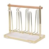 RASTKY Estante para Secar Tazas, Soporte de Metal Resistente con Bandeja de Drenaje para Cocina, Estante de Almacenamiento de Tazas Antideslizante para Cocinas, Salas de Estar
