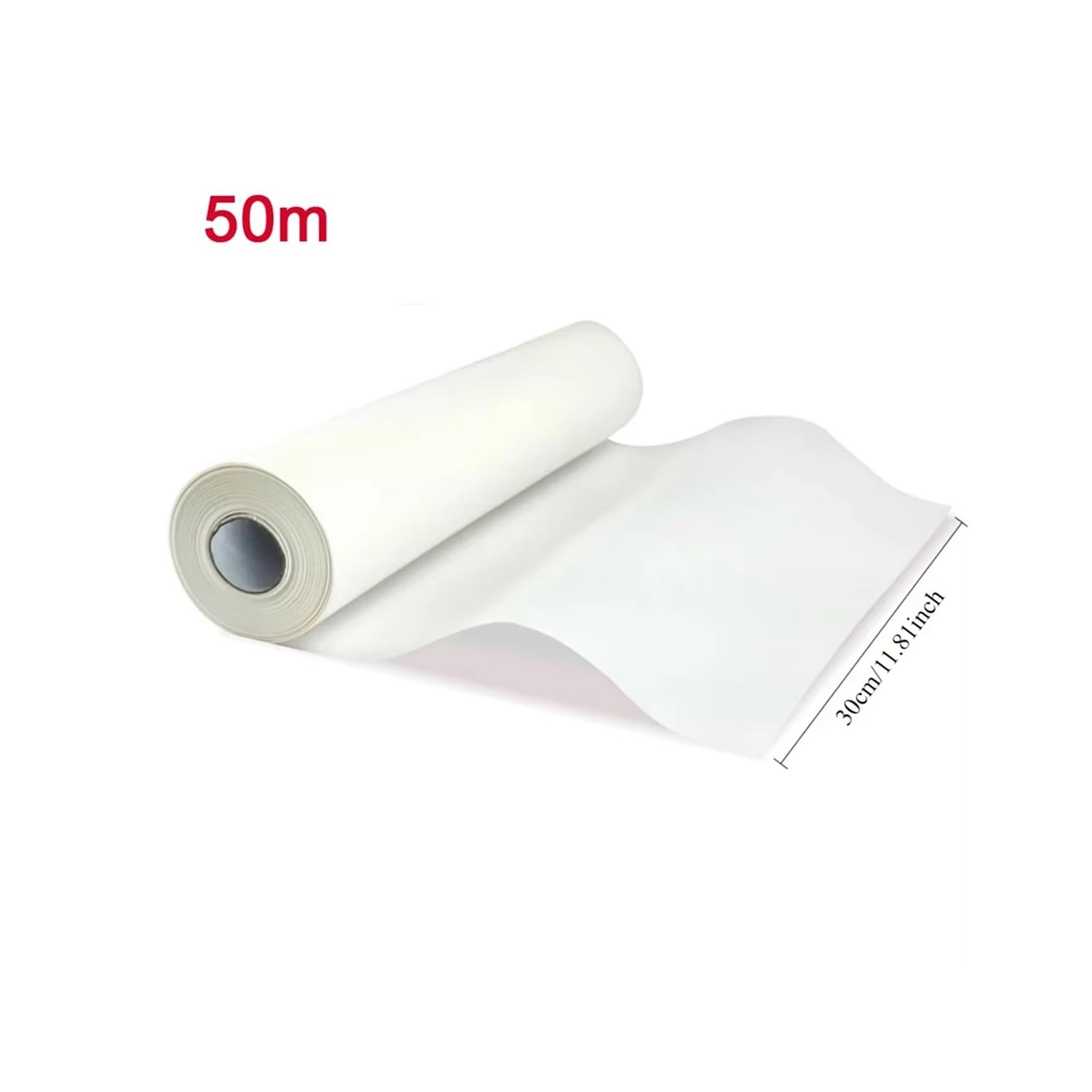 Feuilles de cuisson en papier parchemin 5/8/10/20 m, doublures prédécoupées antiadhésives(50m white)