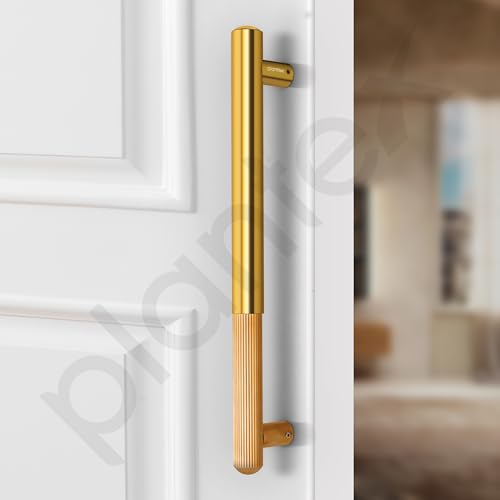 Image of Plantex Door Handle /14 Inch Main Door Handle /Stainless Steel and Aluminium Door Handle /Pull-Push Door Handle /Door Accessories (Pack of 1, Gold)