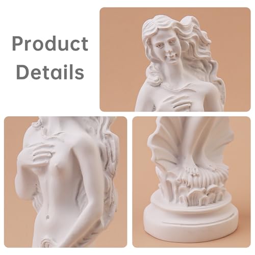 Estatua Birth of Venus blanca de resina 7.6 pulgadas miniatura 5