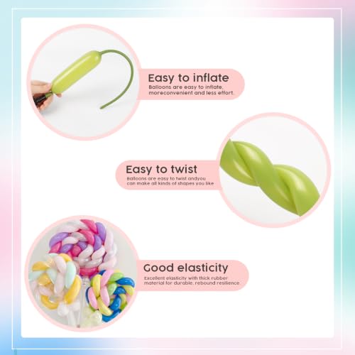 Image of Sage Green 260 Balloons - Long Balloons for Balloon Arch & Party Decor
