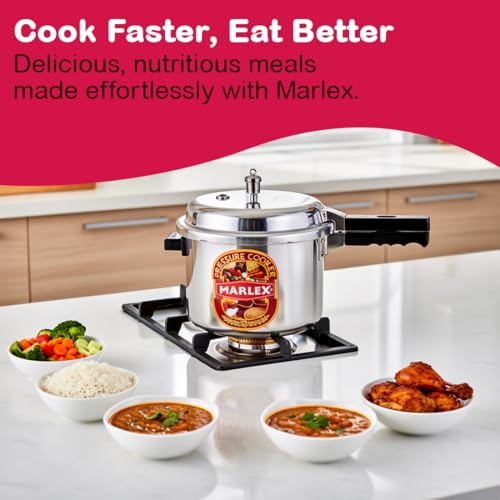 Image of MARLEX Regular Premium Outer Lid Aluminium Pressure Cooker (2 Liters) With 2 year warranty