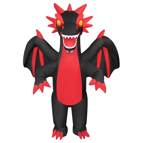 EEkiiqi Giant Inflatable Dragon Costume Blow-up Costume for Halloween Costume/Birthday Party (Dragon)