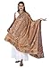 Exotic India Clay Woolen Jamawar Shawl With Woven Paisley And Flower Motif (Wildflower)