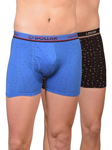 Image of Dollar Lehar Mens Combed Cotton Trunk - Pack of 2 - Actual Print May Vary
