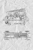  Classic motor vehicle notebook. Six cylinder 1910 Rolls Royce chassis with engine. 6\