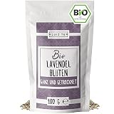 Bio Lavendelblüten getrocknet 100 Gramm - Lavendel Tee I 100% natürlich aus Biologischem Anbau by KLUIZ TEA