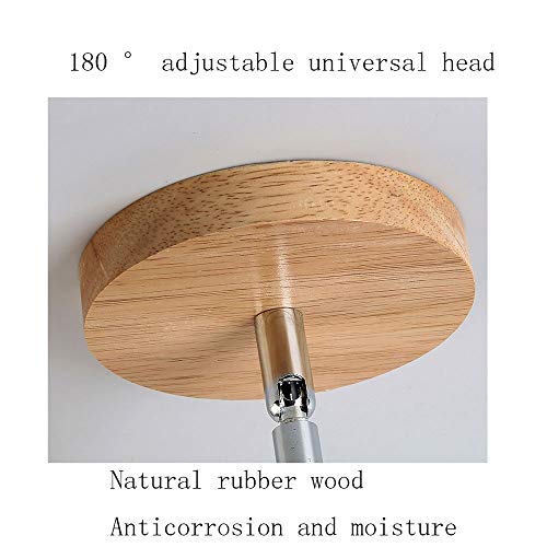 Luz de techo de madera y hierro para cafetería y decoración de alojamiento rural 4