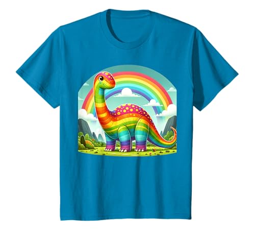 T-shirt coloré Brachiosaure arc-en-ciel - Dinosaure vibrant Artwor T-Shirt