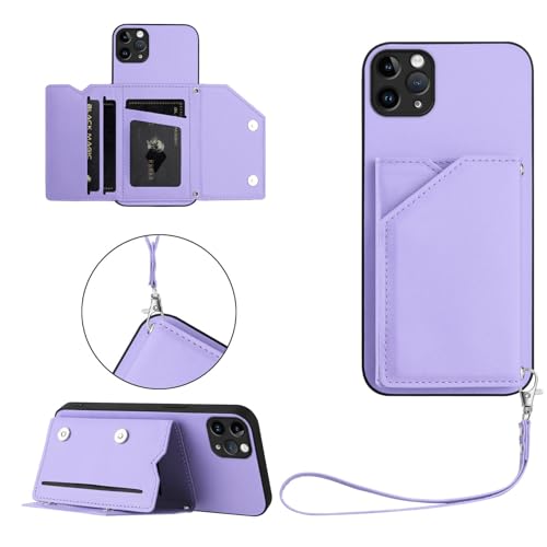 Housse iPhone 11 Pro Max anti-perte avec lanière cuir et vitre de protection